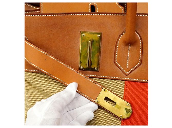 Hermès Borsa Hermes Haut à Courroies 50 Rosso - vista 7