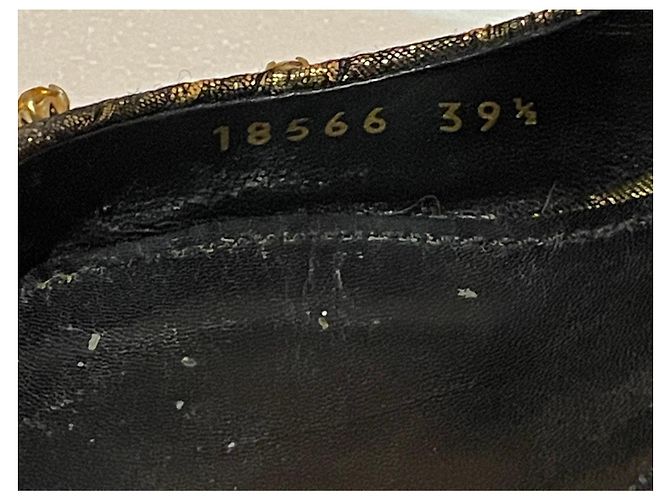 Décolleté Slingback Dolce & Gabbana in Seta e Cristalli D'oro - vista 8