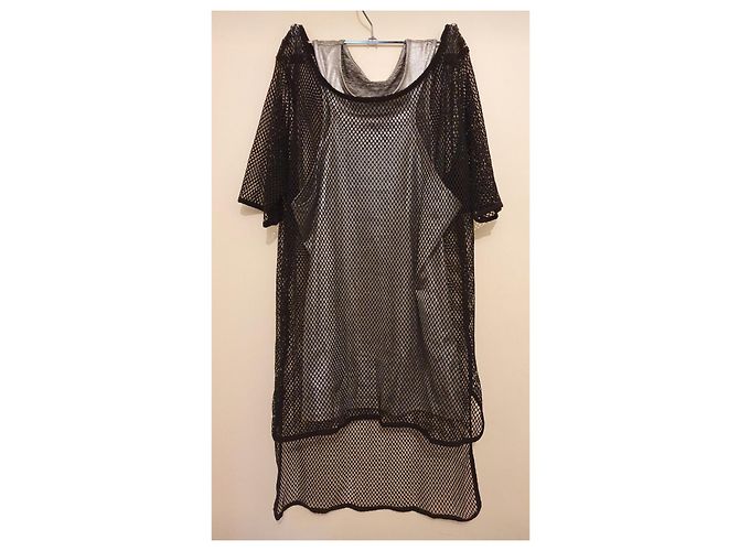 Completo Guess Top in Rete Nero e Canotta Argentata - vista 6