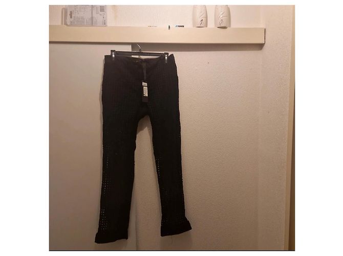 Pinko Pantalón de algodón negro calado - vista 6