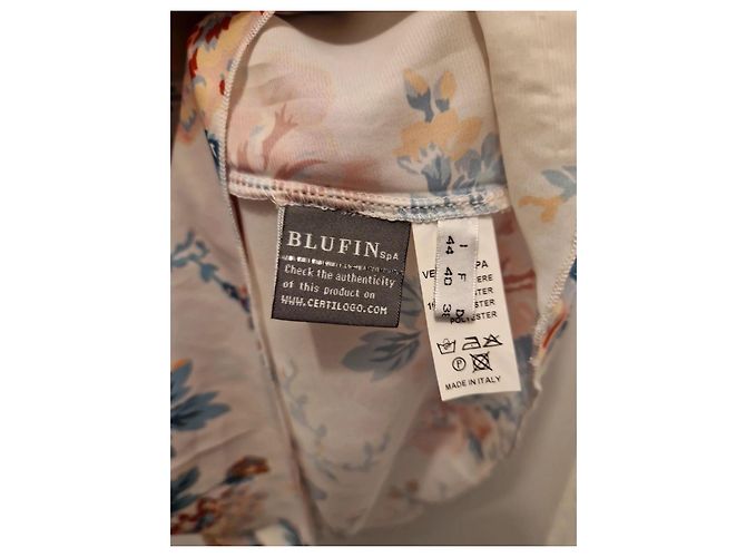 Autre Marque Top Velmar de seda estampado floral y encaje Blanco Roja Multicolor - vista 2