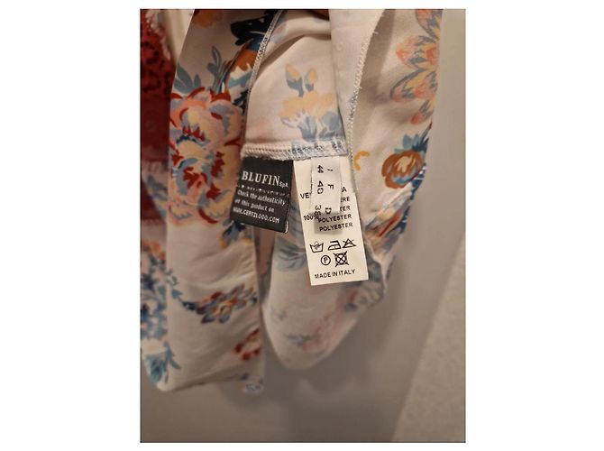 Autre Marque Top Velmar de seda estampado floral y encaje Blanco Roja Multicolor - vista 4