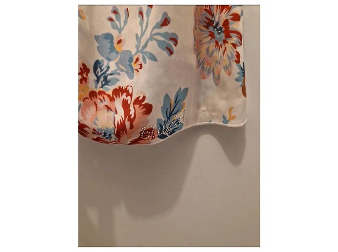 Autre Marque Top Velmar de seda estampado floral y encaje Blanco Roja Multicolor - vista 5