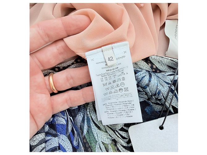 Autre Marque Marco de Vincenzo Falda midi plisada de malla estampada Spring 2016 Negro Multicolor - vista 8