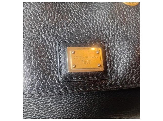 Dolce & Gabbana Borsa a tracolla in pelle nera Nero - vista 12