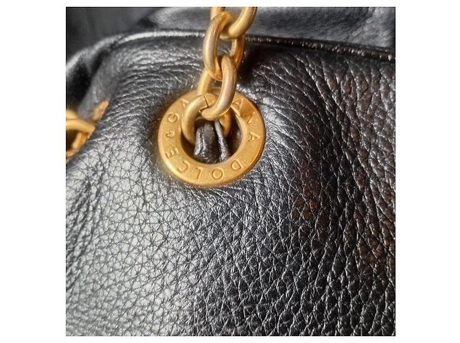 Dolce & Gabbana Borsa a tracolla in pelle nera Nero - vista 4