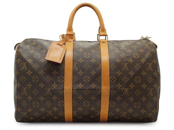 Louis Vuitton Borsa da Viaggio Duffle Keepall 45 in Tela Monogram Vintage Marrone - vista 2