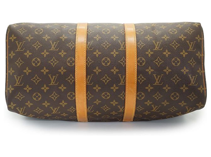 Louis Vuitton Borsa da Viaggio Duffle Keepall 45 in Tela Monogram Vintage Marrone - vista 3