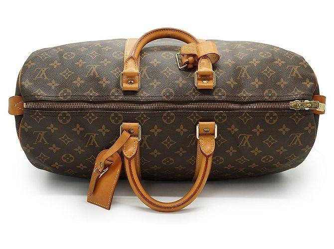 Louis Vuitton Borsa da Viaggio Duffle Keepall 45 in Tela Monogram Vintage Marrone - vista 7