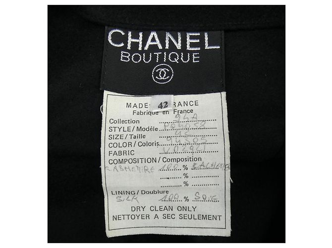 Timeless Abrigo Chanel 100% Cachemira Negro - vista 3
