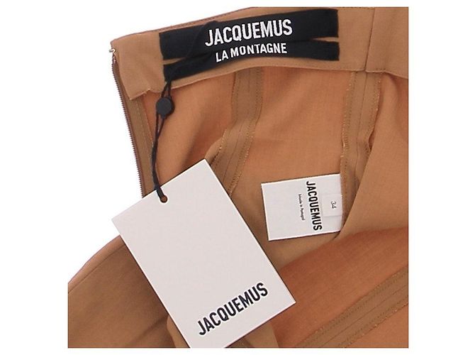 Mini abito Jacquemus marrone in viscosa - vista 5