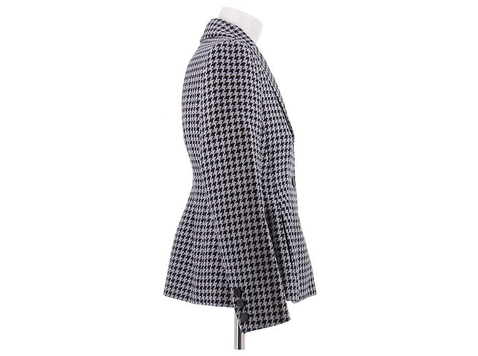 Christian Dior Abrigo con estampado pata de gallo Gris - vista 3