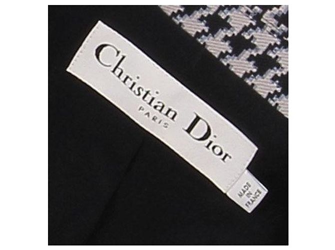 Christian Dior Abrigo con estampado pata de gallo Gris - vista 5