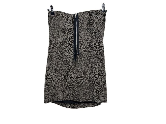 Autre Marque Vestido bandeau ET VOUS de seda marrón M Castaño - vista 2