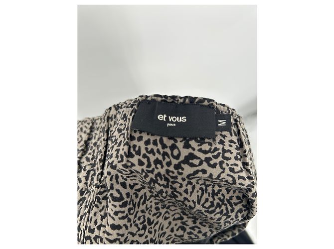 Autre Marque Vestido bandeau ET VOUS de seda marrón M Castaño - vista 3