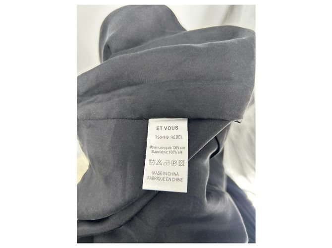 Autre Marque Vestido bandeau ET VOUS de seda marrón M Castaño - vista 4