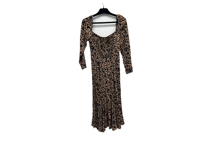 Vestido estampado de viscosa marrón Reformation Castaño - vista 2