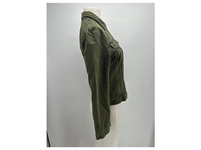 Autre Marque OVAL SQUARE Jeansjacke Khaki Grün - Ansicht 4