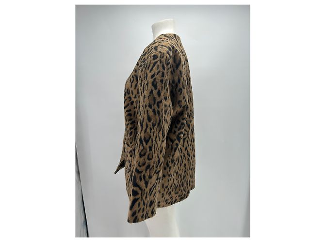 Autre Marque Giacca leopardata marrone LOVEMY SANTA - vista 3