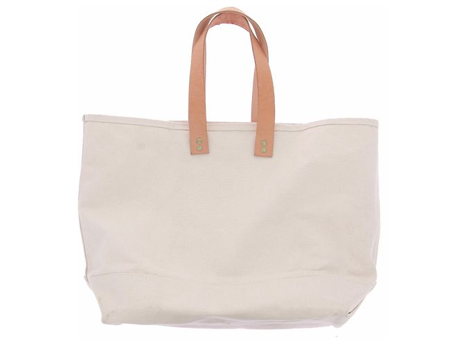 Autre Marque MIRON CROSBY Großer Stoff Shopper Weiß - Ansicht 2