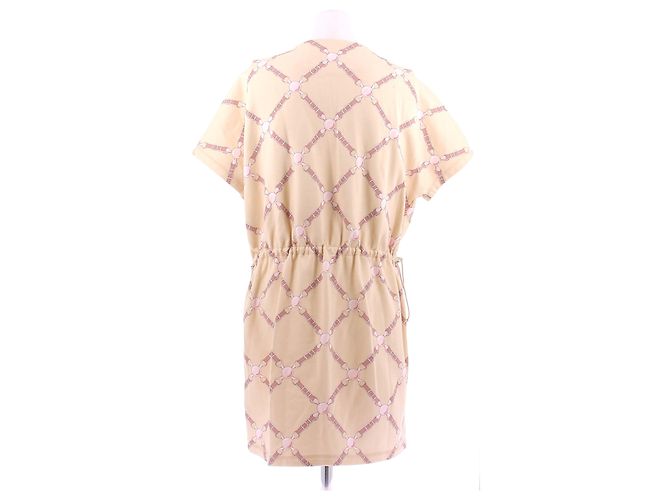 Hermès Mini-Kleid beige mit Print - Ansicht 2