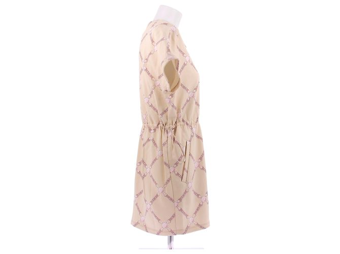 Hermès Mini-Kleid beige mit Print - Ansicht 3