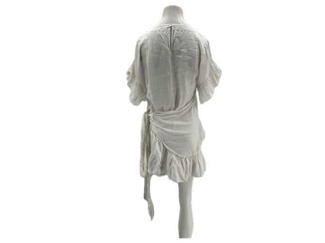 Vestido corto de lino blanco Isabel Marant Etoile - vista 2