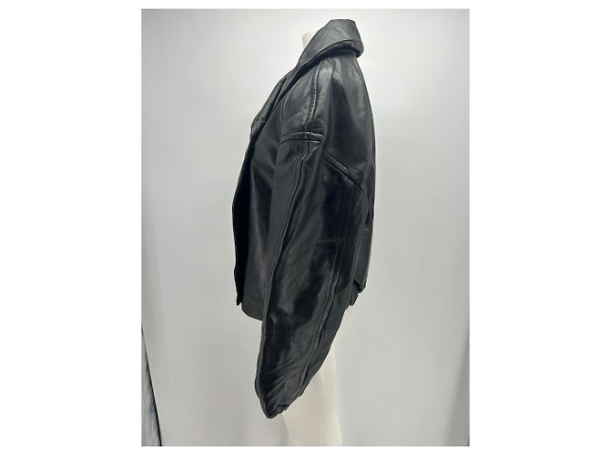 Giacca di pelle Mango nera Nero - vista 3