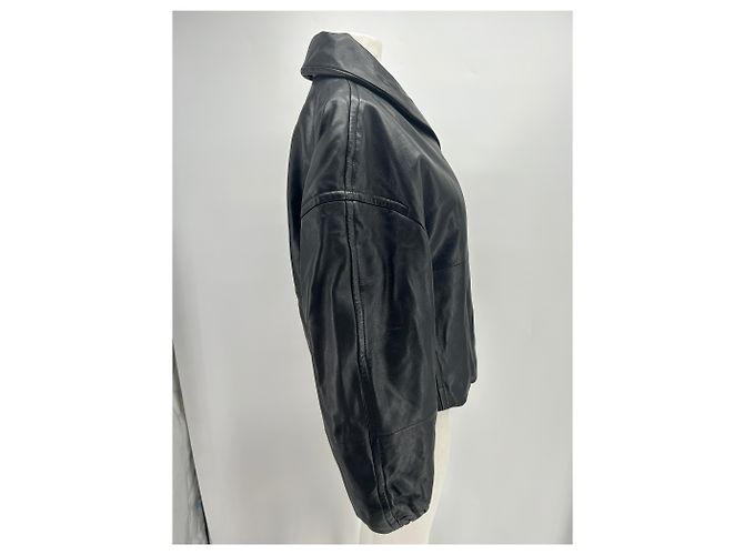 Giacca di pelle Mango nera Nero - vista 4