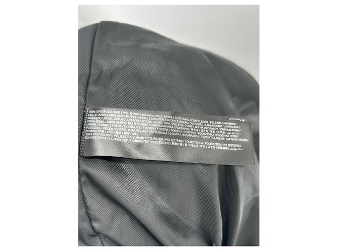Giacca di pelle Mango nera Nero - vista 6