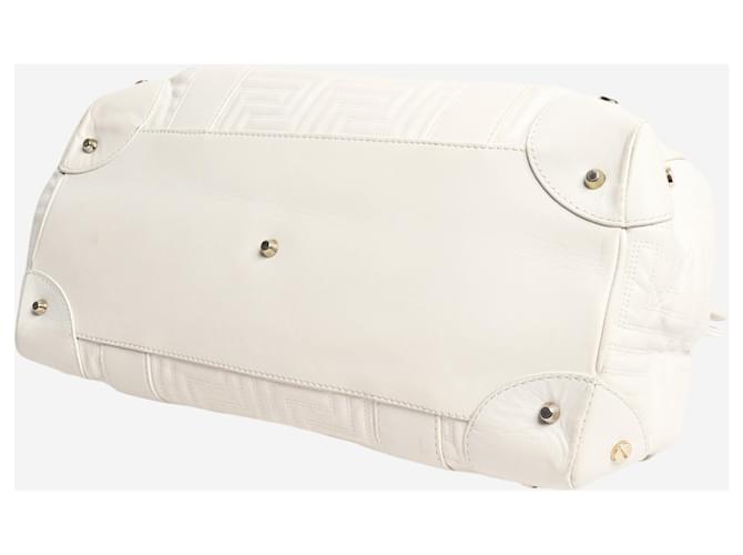 Versace Borsa a tracolla trapuntata bianca Bianco - vista 4
