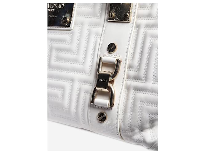 Versace Borsa a tracolla trapuntata bianca Bianco - vista 5