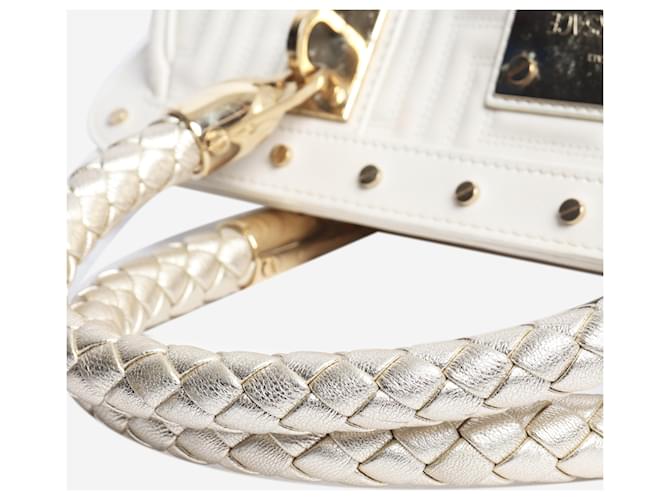 Versace Borsa a tracolla trapuntata bianca Bianco - vista 6