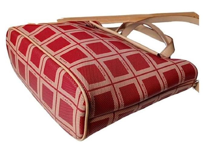 Autre Marque Borsa Tote a scacchi Cache Rosso Beige - vista 6