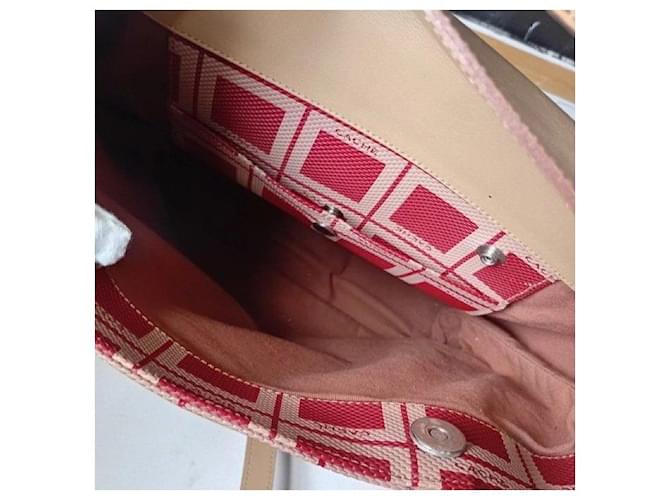 Autre Marque Borsa Tote a scacchi Cache Rosso Beige - vista 7