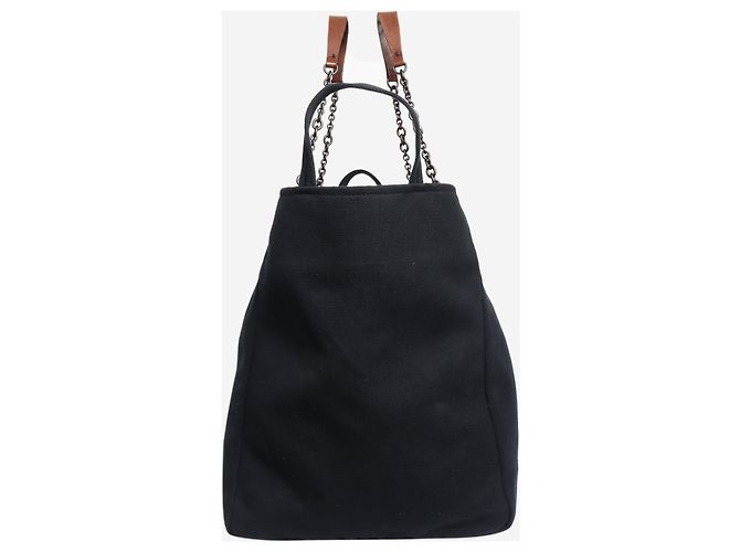 Bottega Veneta Große Canvas-Tote-Bag in Navy Marineblau - Ansicht 2
