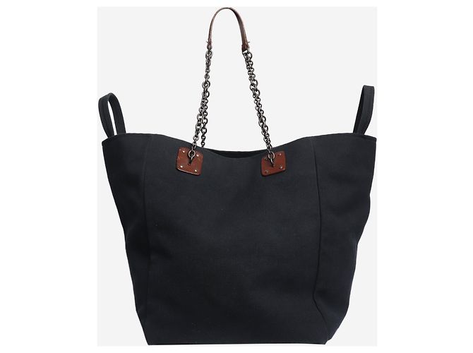 Bottega Veneta Große Canvas-Tote-Bag in Navy Marineblau - Ansicht 3