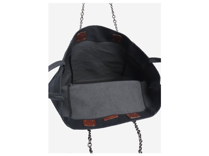 Bottega Veneta Große Canvas-Tote-Bag in Navy Marineblau - Ansicht 6
