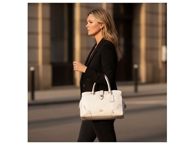 Coach Borsa Mercer in pelle Bianco - vista 2