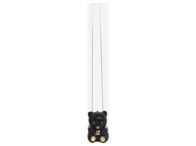 Judith Leiber Clutch a forma di orso decorata con cristalli neri Nero - vista 2