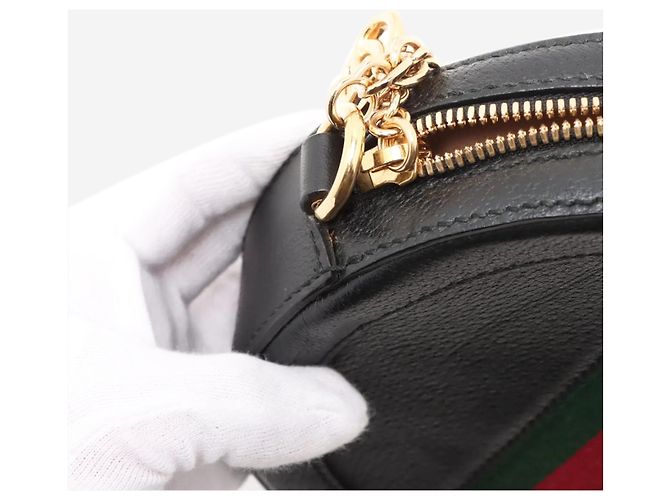 Gucci Borsa a tracolla in pelle Ophidia nera - vista 3