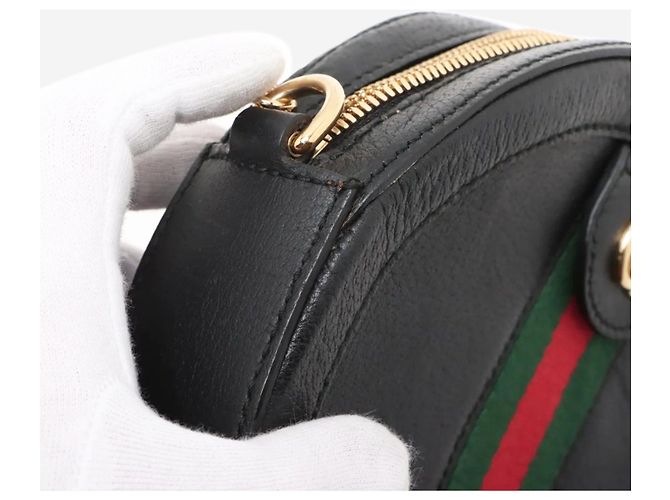 Gucci Borsa a tracolla in pelle Ophidia nera - vista 6