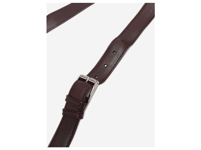 Borsa a tracolla in pelle Guccissima marrone scuro - vista 9
