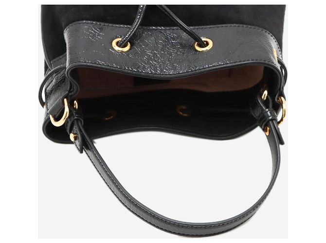 Gucci Borsa a tracolla 2way in scamosciato Ophidia nero - vista 4
