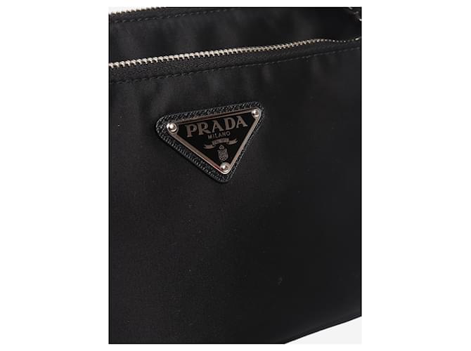 Prada Borsa a tracolla in nylon nero - vista 5