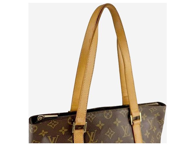 Louis Vuitton Tote Cabas Piano monogramma vintage marrone 2000 - vista 10
