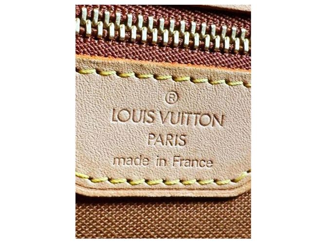 Louis Vuitton Tote Cabas Piano monogramma vintage marrone 2000 - vista 12