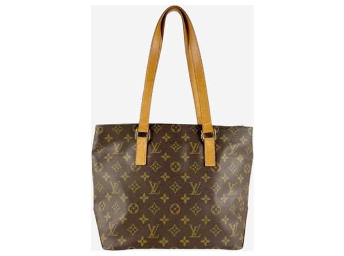 Louis Vuitton Tote Cabas Piano monogramma vintage marrone 2000 - vista 2