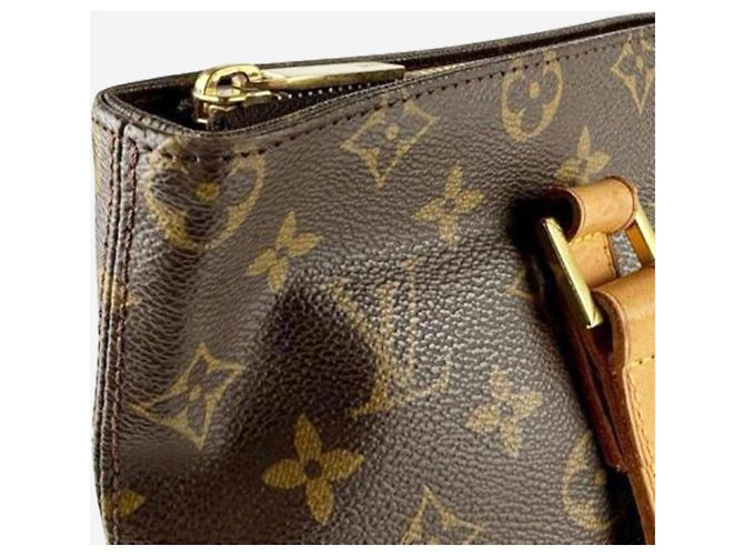 Louis Vuitton Tote Cabas Piano monogramma vintage marrone 2000 - vista 4