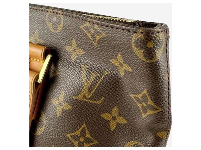 Louis Vuitton Tote Cabas Piano monogramma vintage marrone 2000 - vista 5